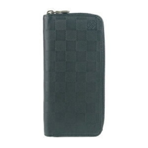 Louis Vuitton Damier Infini Black Zippy Wallet Vertical Onyx Black Leather - Picture 1 of 9